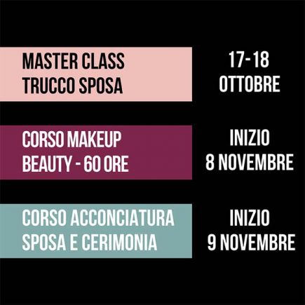 Calendario Corsi trucco e acconciatura Roma